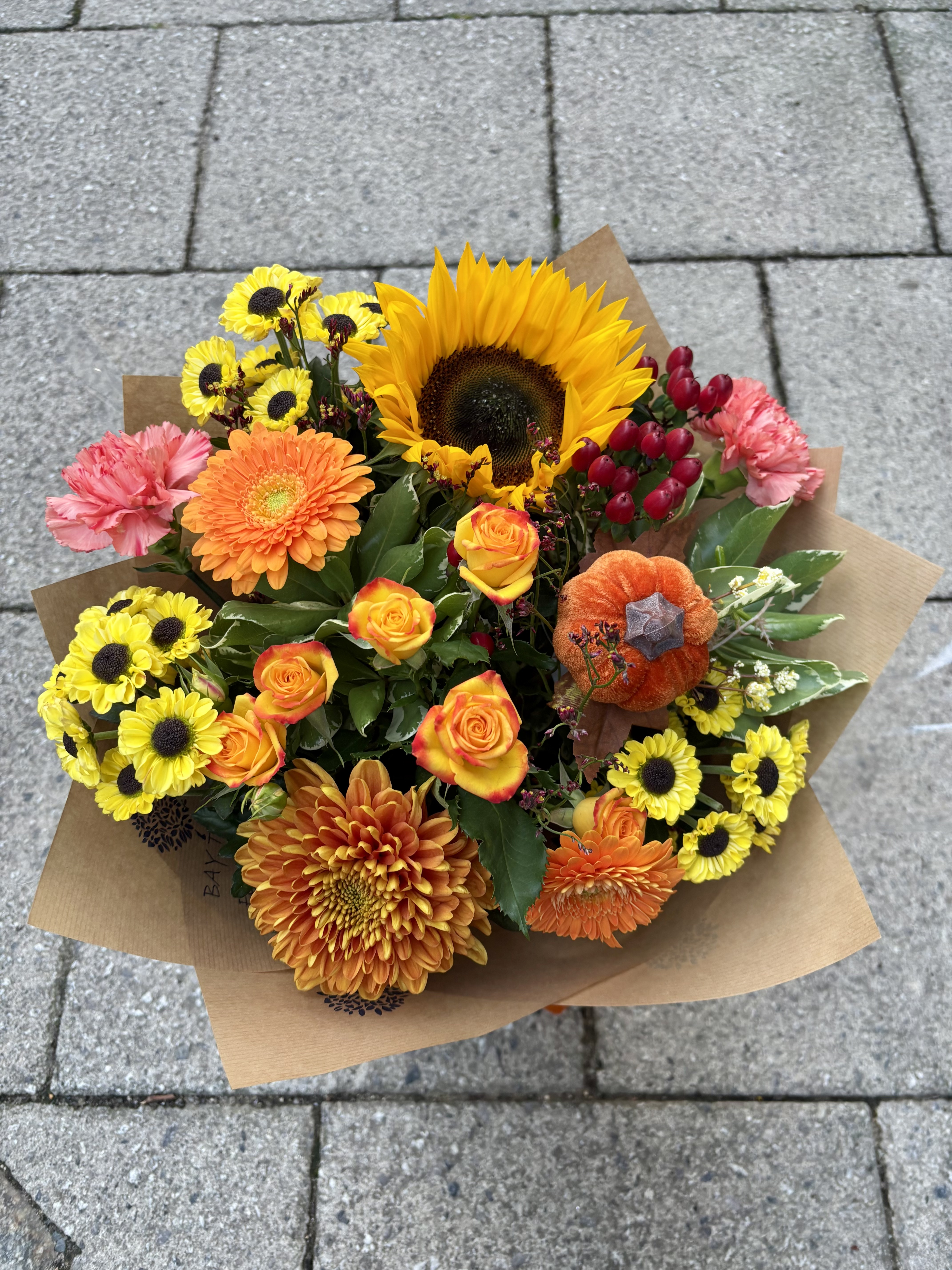 Autumn Sunshine Pumpkin Hand Tied Gift Box - View 2