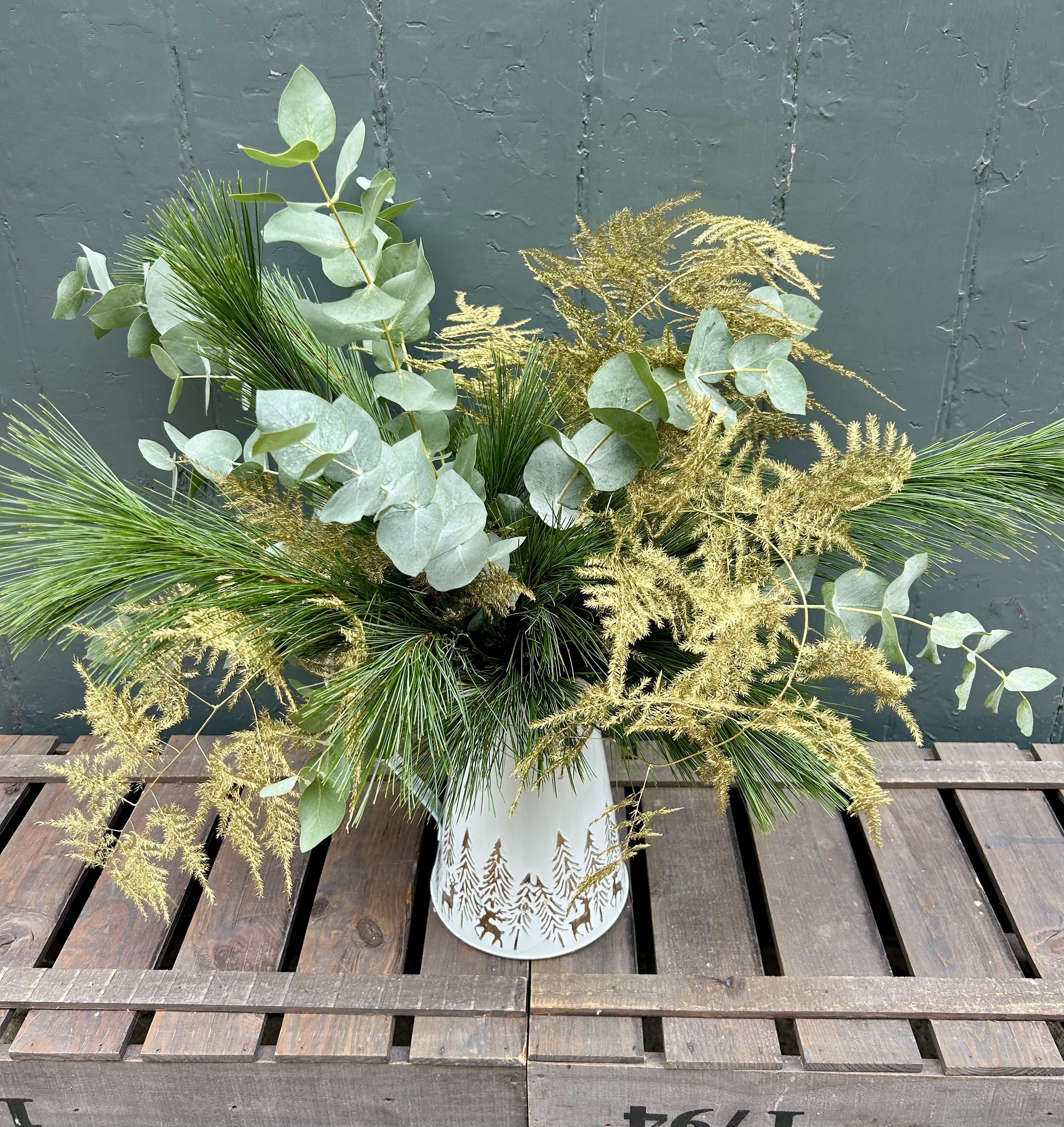 Golden Foliage Winter White Jug