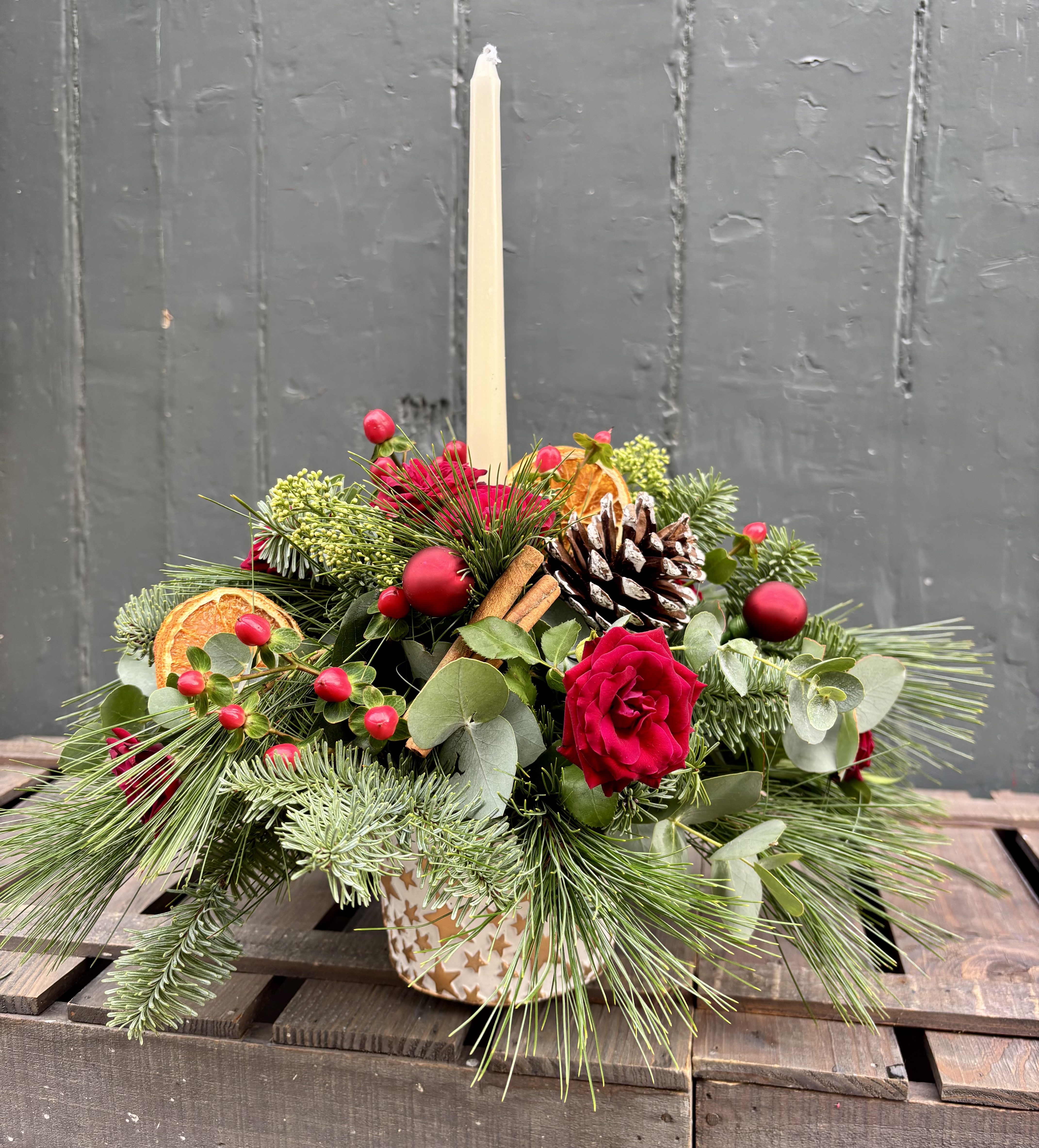Festive Candle Table Arrangement