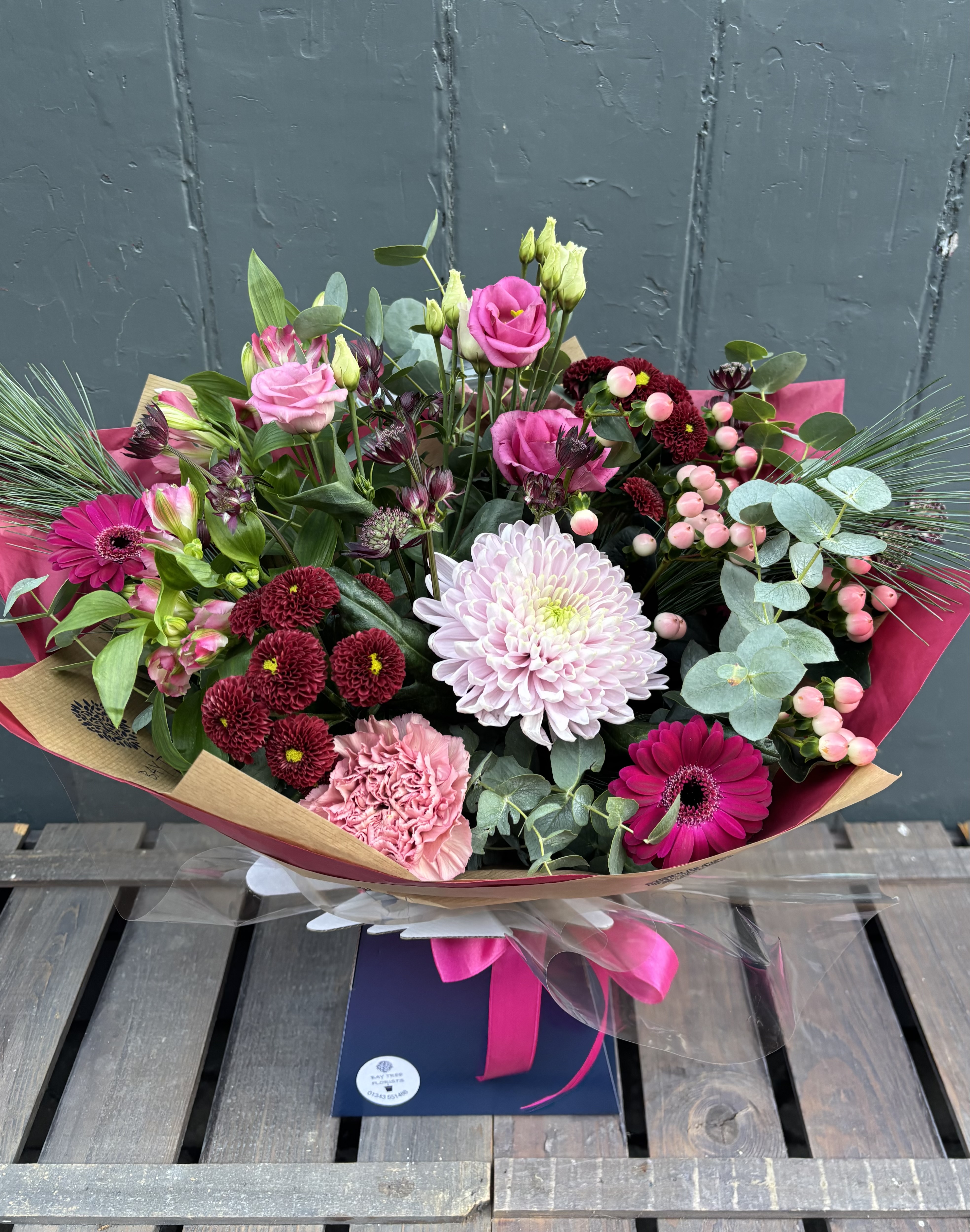 Winter Berry Blush Hand-Tied