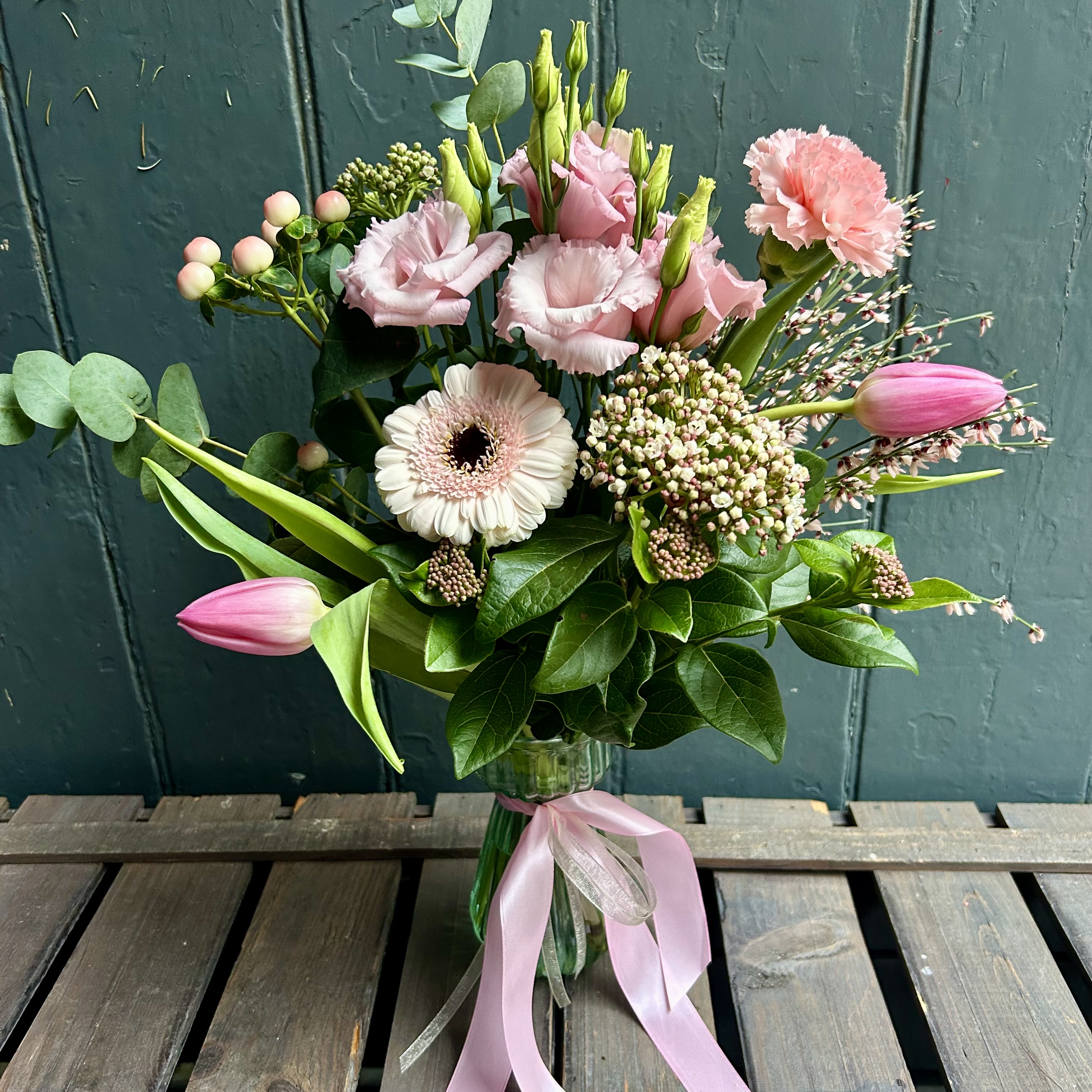 Blush Pink Mother’s Day Vase Arrangement - Order from Bay Tree Florists Elgin