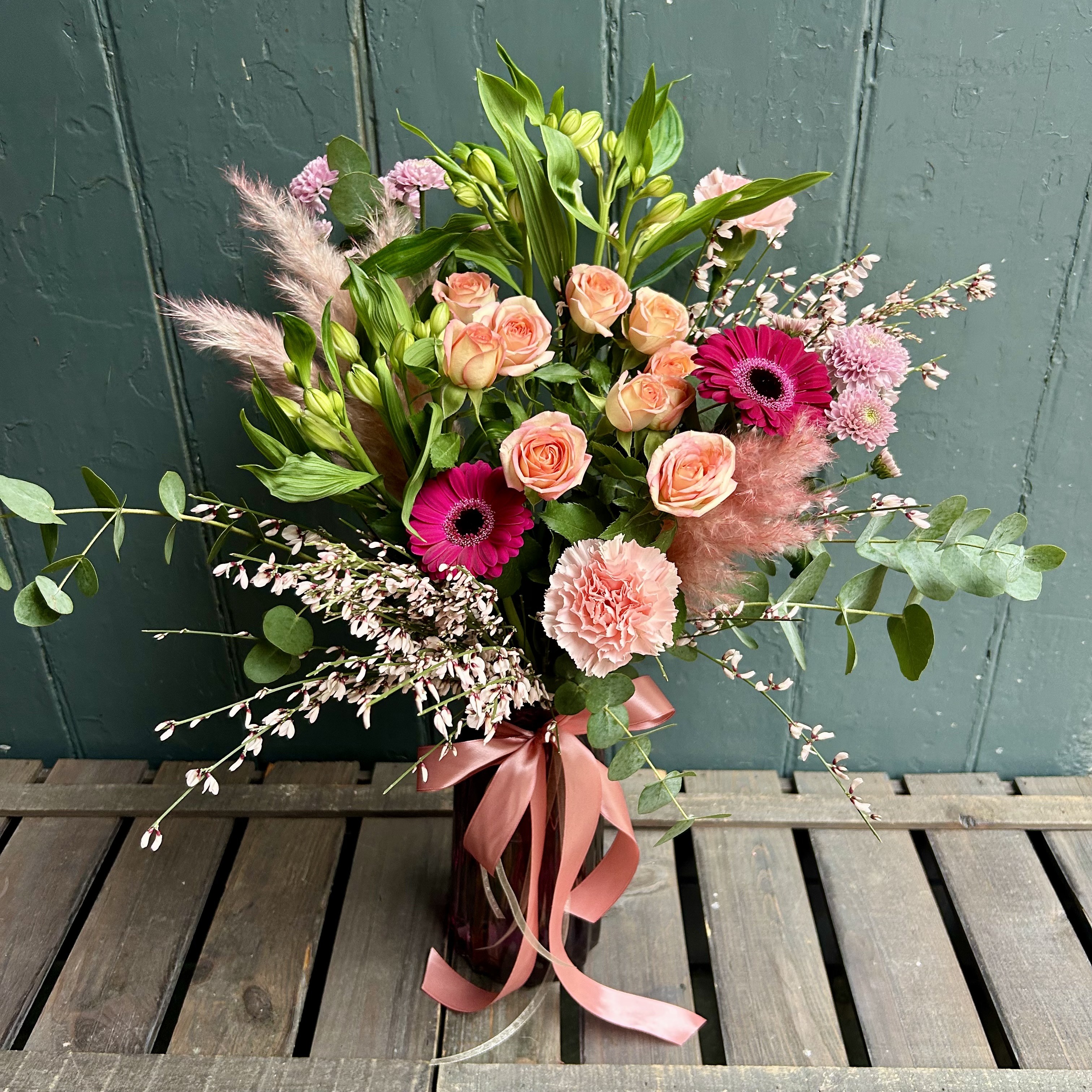 Pink Garden Rose Vase - Order from Bay Tree Florists Elgin