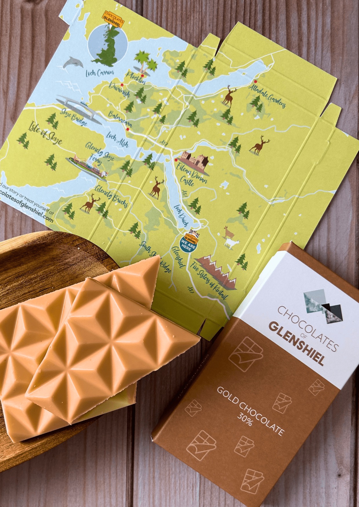 Glenshiel Gold Butterscotch Chocolate - Order from Baytree Florists Elgin