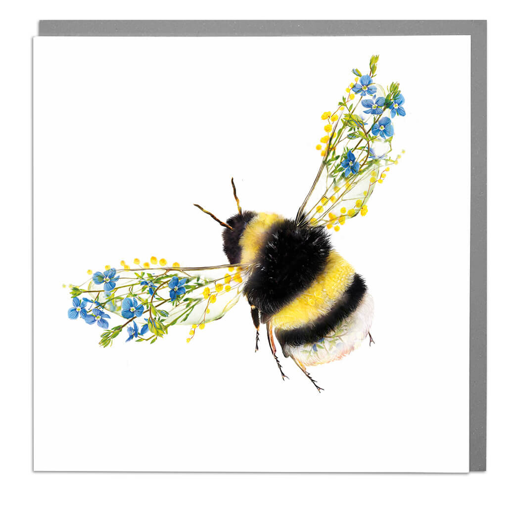 Blue Bumblebee Card - Order from Baytree Florists Elgin