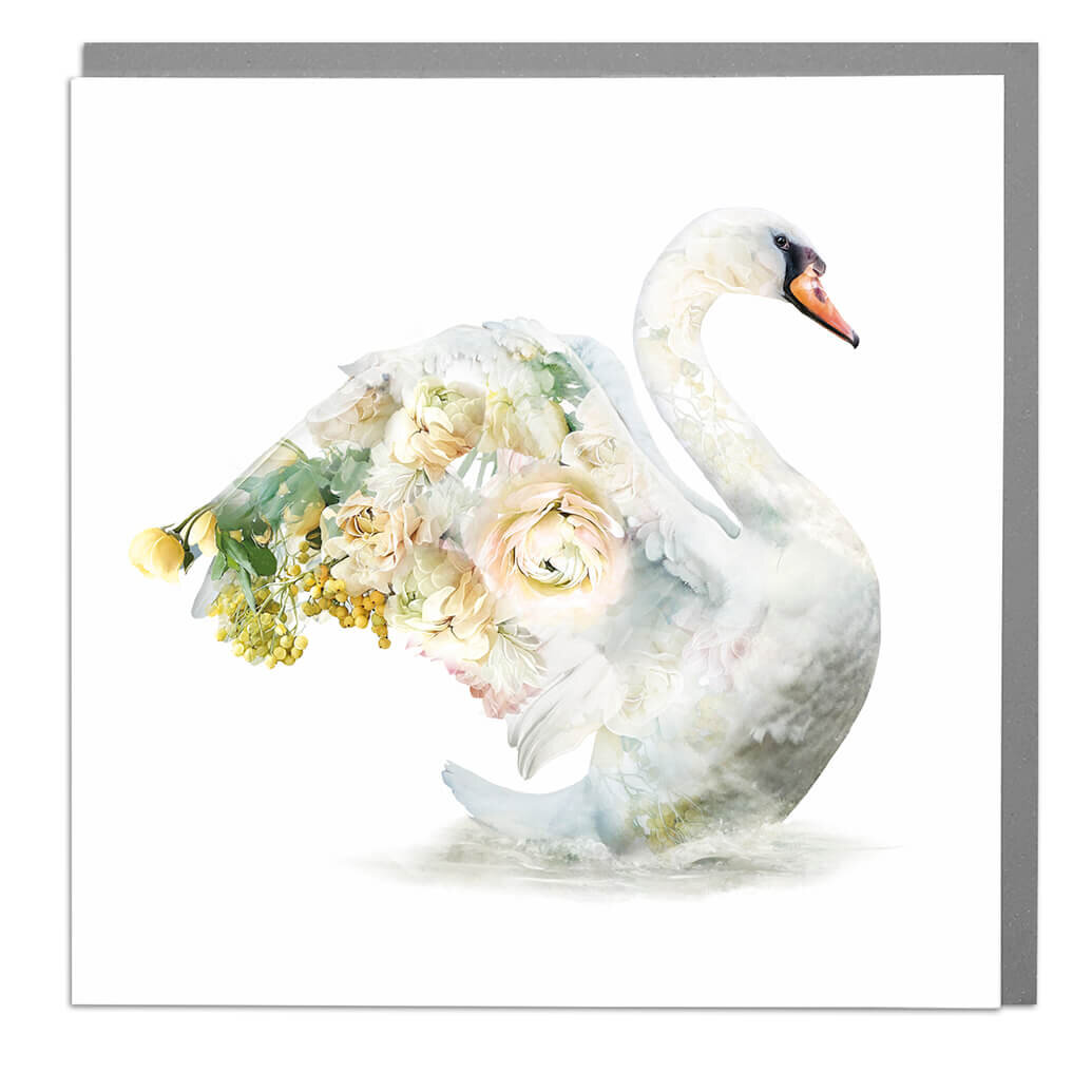 Swan Card - Order from Baytree Florists Elgin