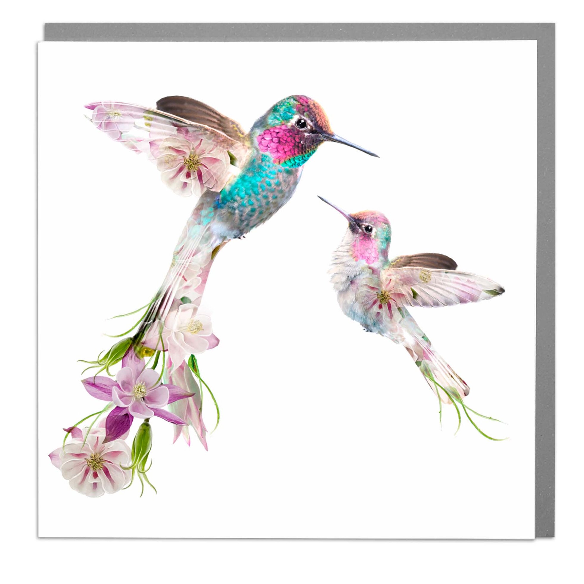 Two Hummingbirds Card - Order from Baytree Florists Elgin