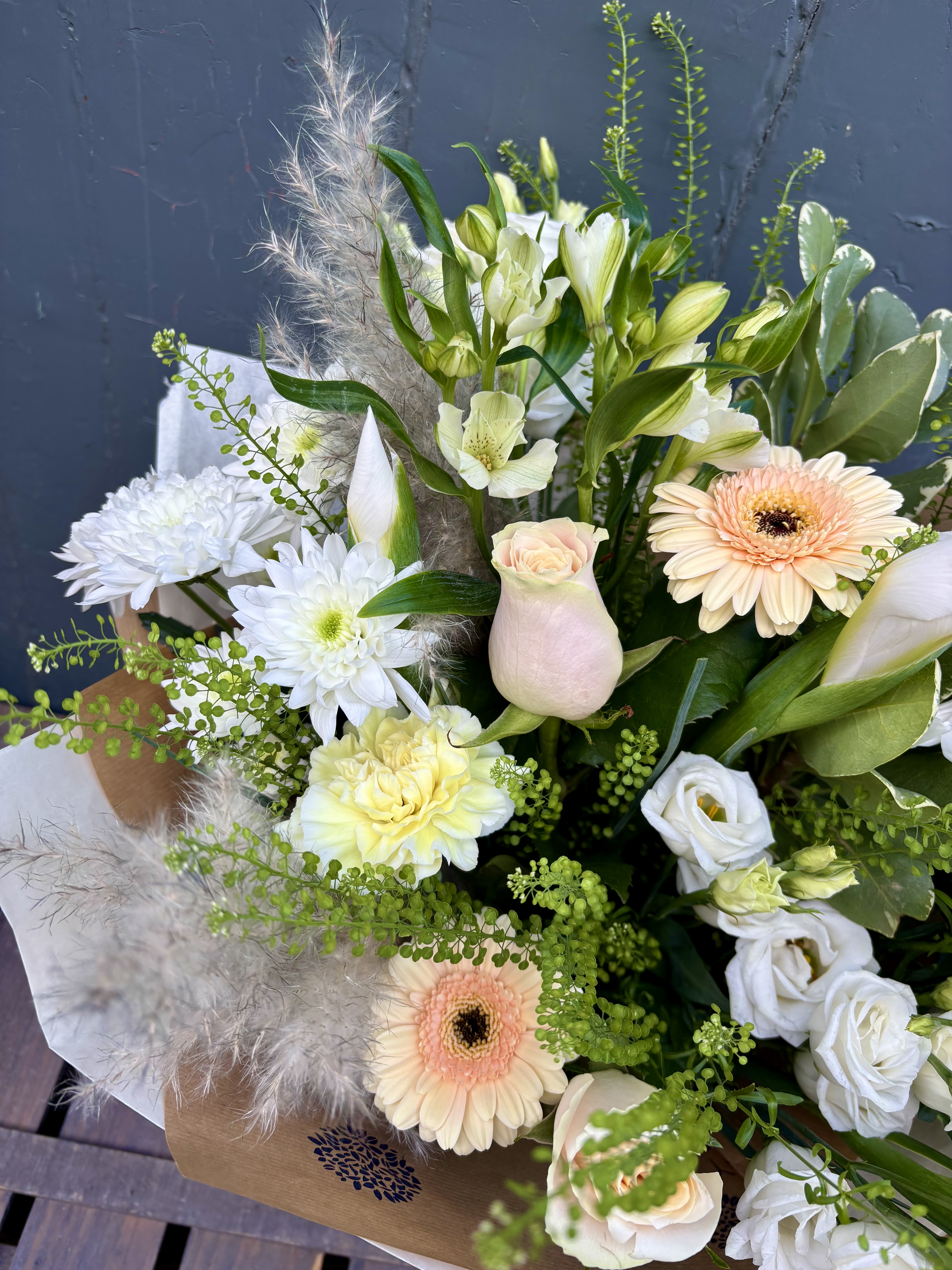 Peach Neutrals & Soft Ivory Hand Tied Gift Box - View 3