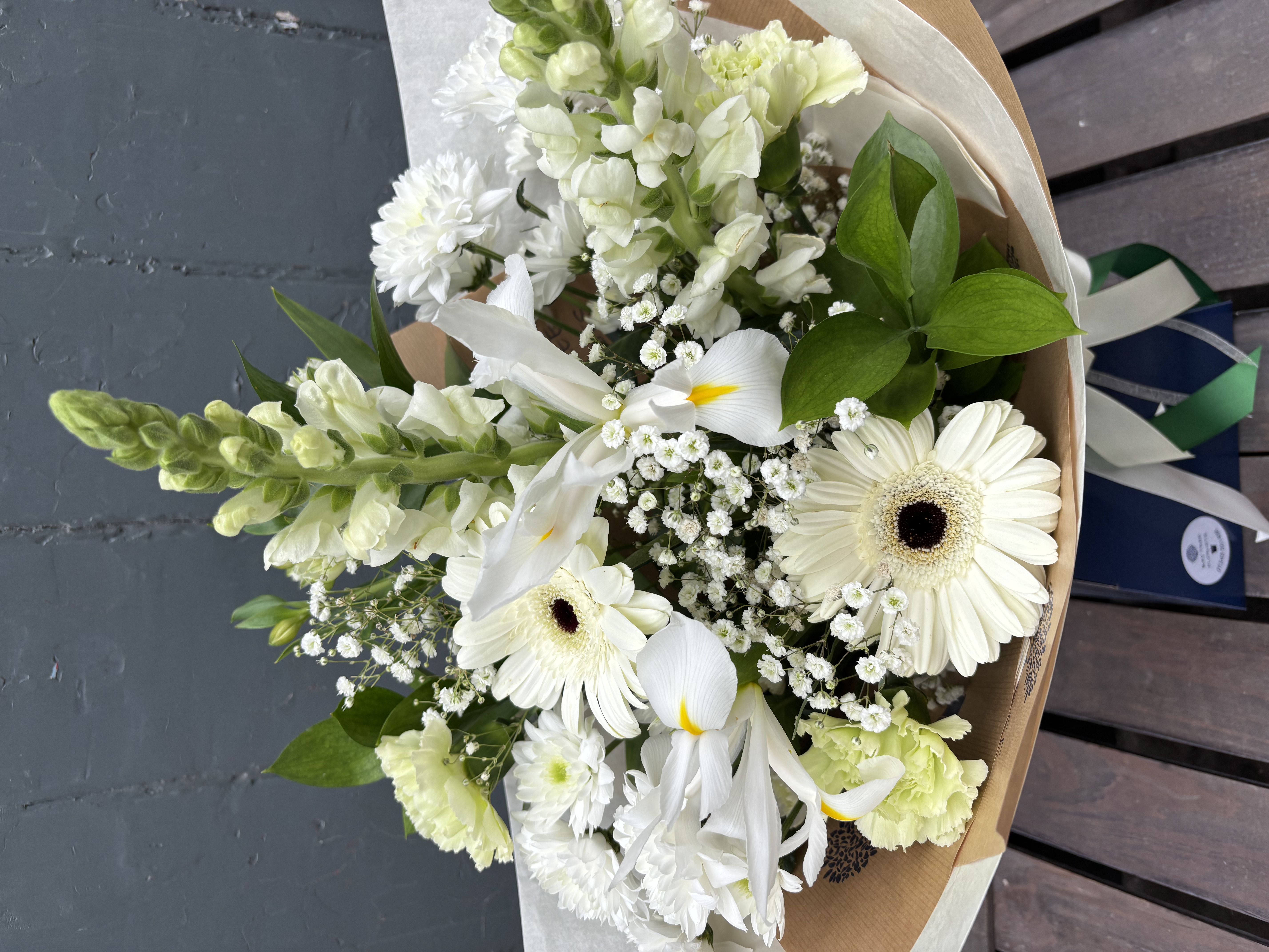 Pure White Elegance Hand Tied Gift Box - View 3