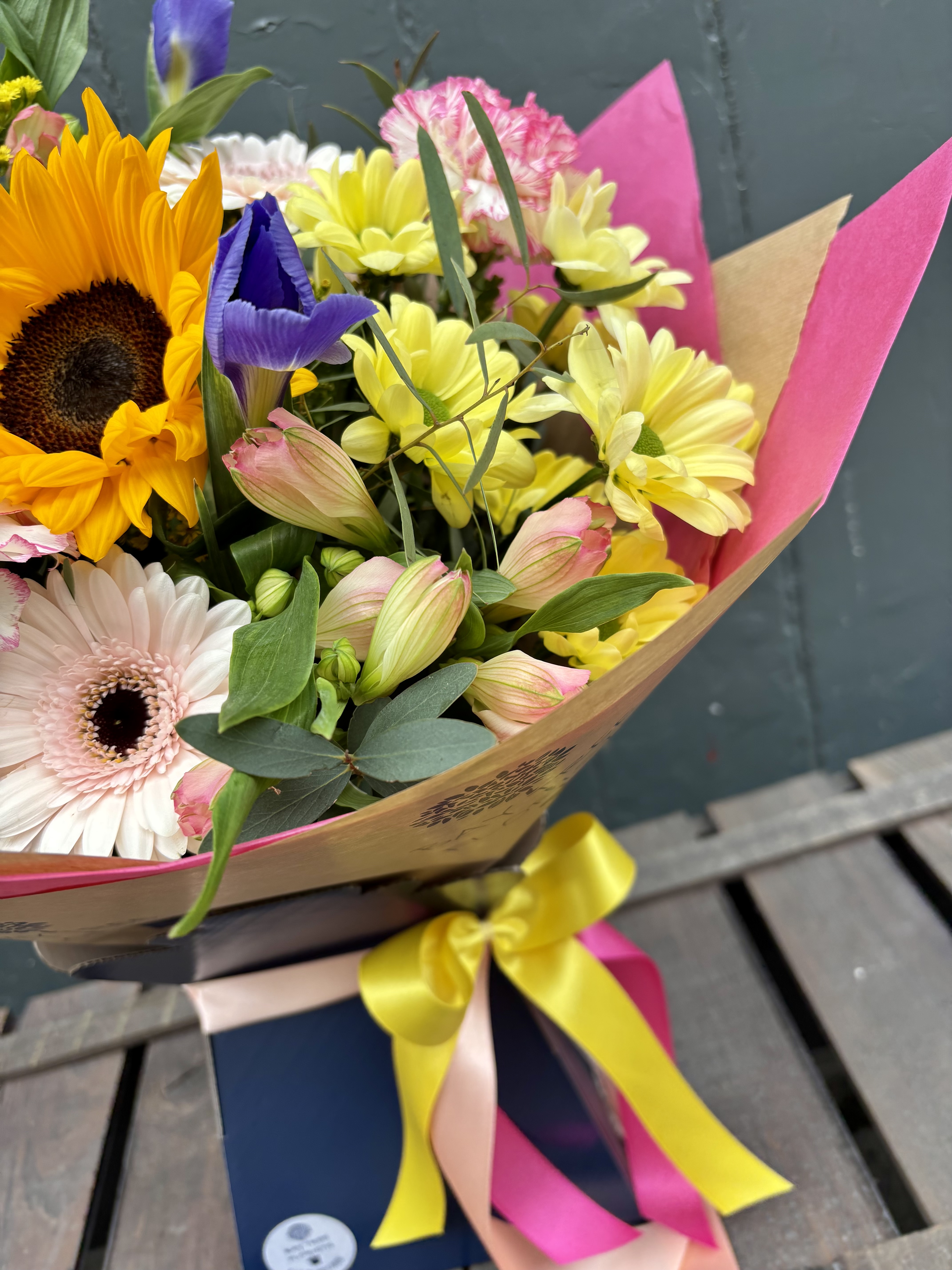 Vibrant Summer & Sunflower Hand Tied Gift Box - View 2