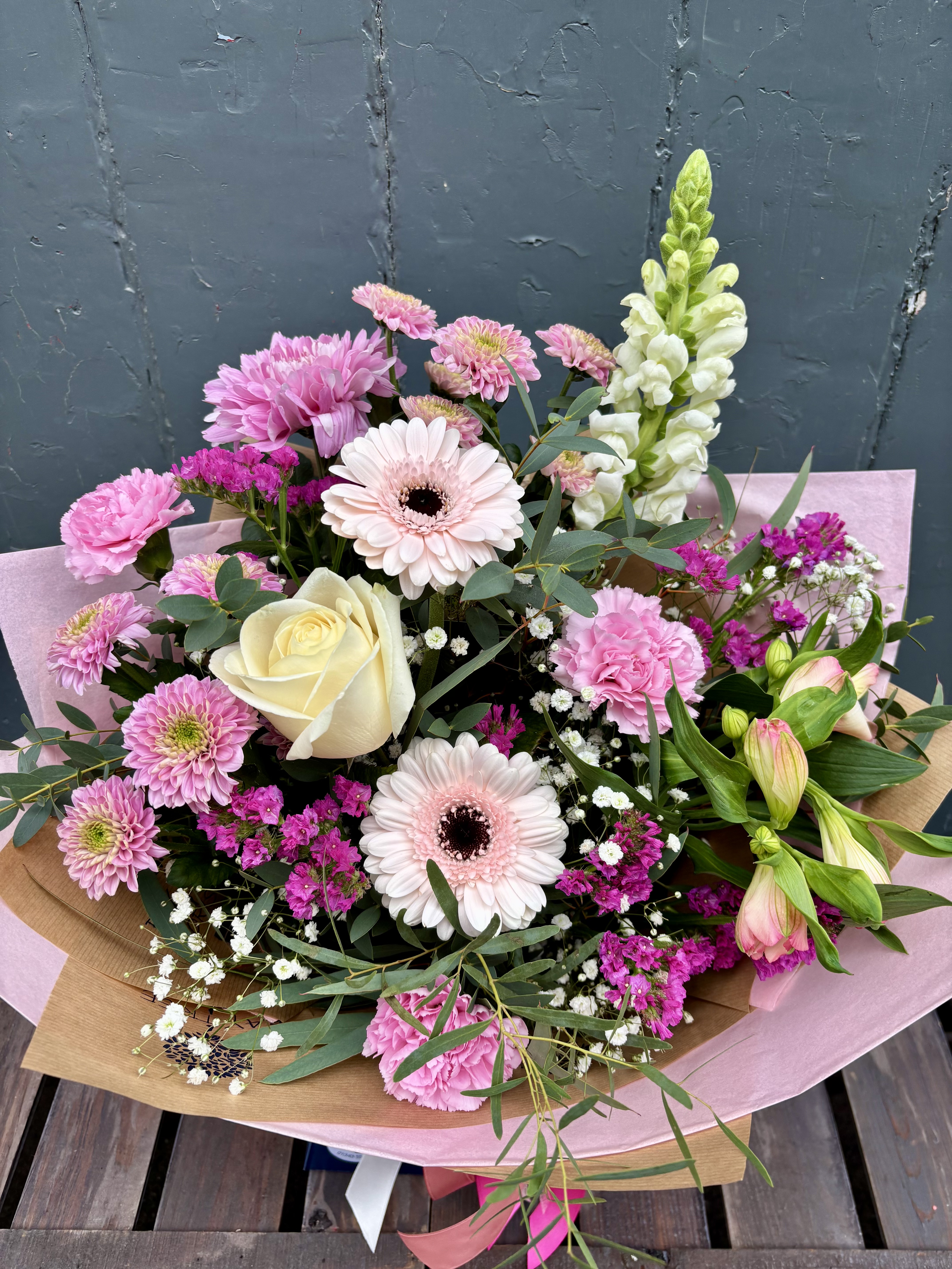 Pink Garden Bloom Hand Tied Gift Box - View 2