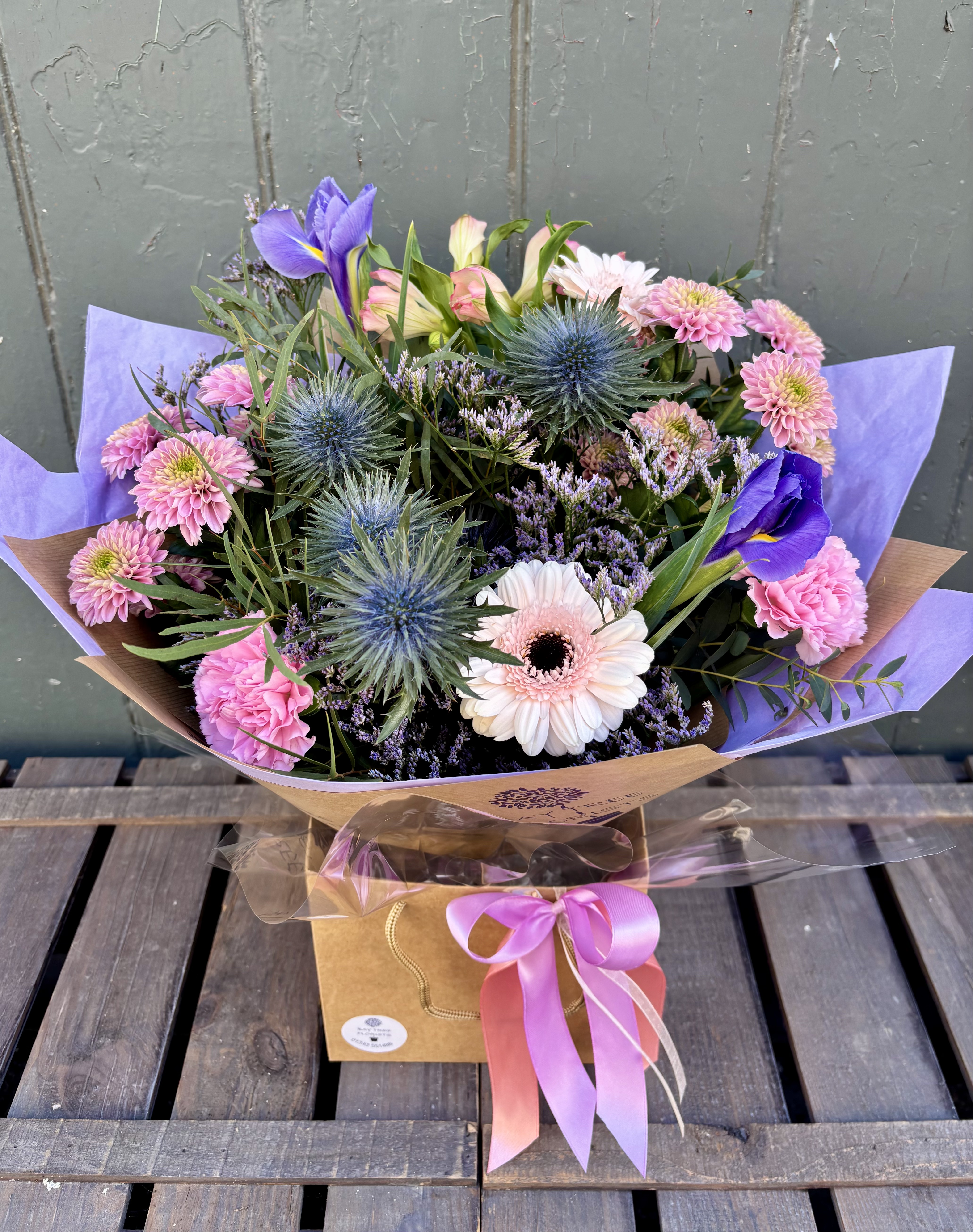 Thistle & Lilac Blush Hand Tied Gift Box - View 3