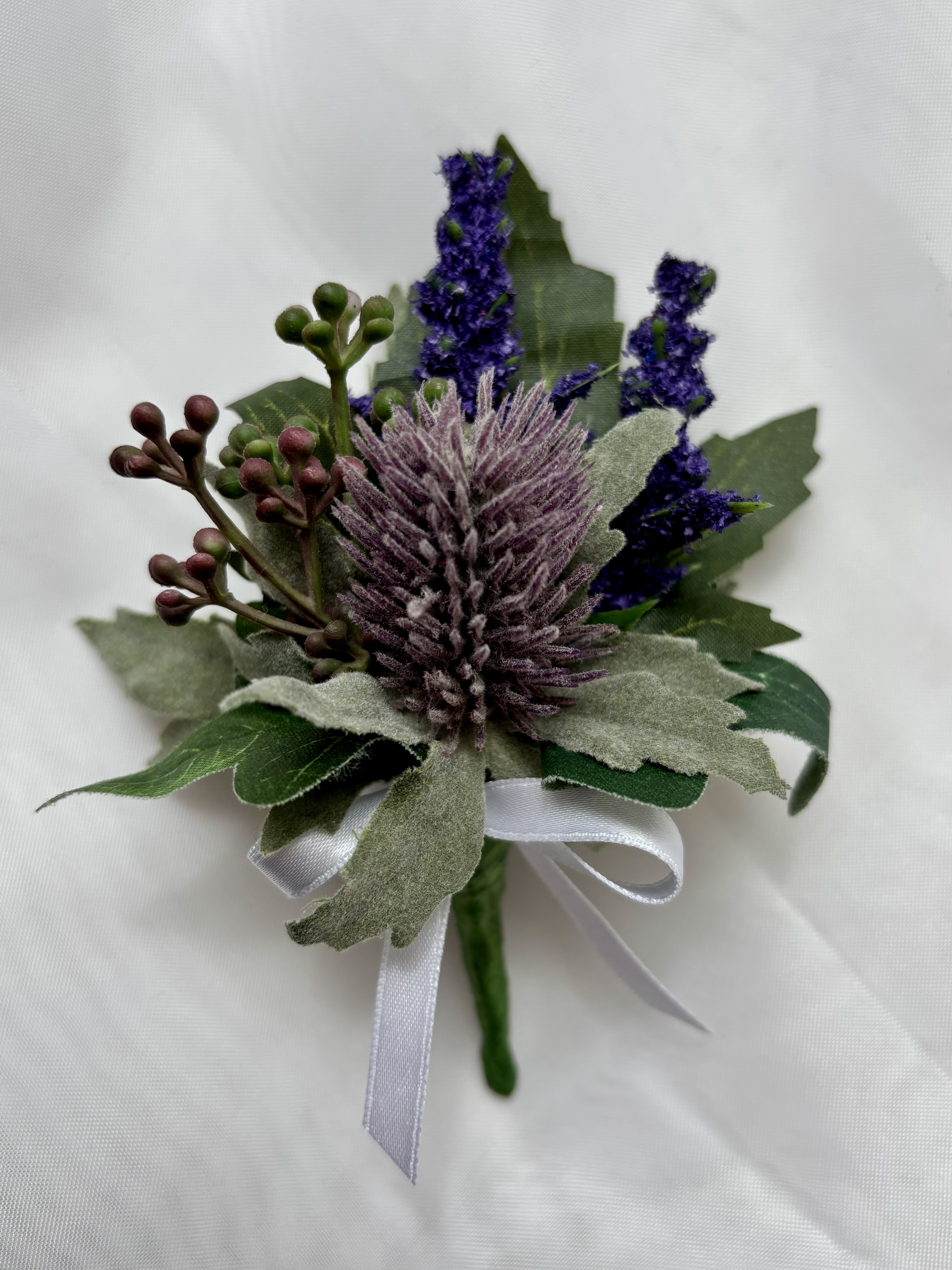 Gents Artificial Scottish Thistle Buttonhole - Order from Bay Tree Florists Elgin