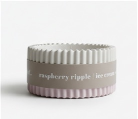 thewaxleaf. Raspberry Ripple Scented Candle - View 3