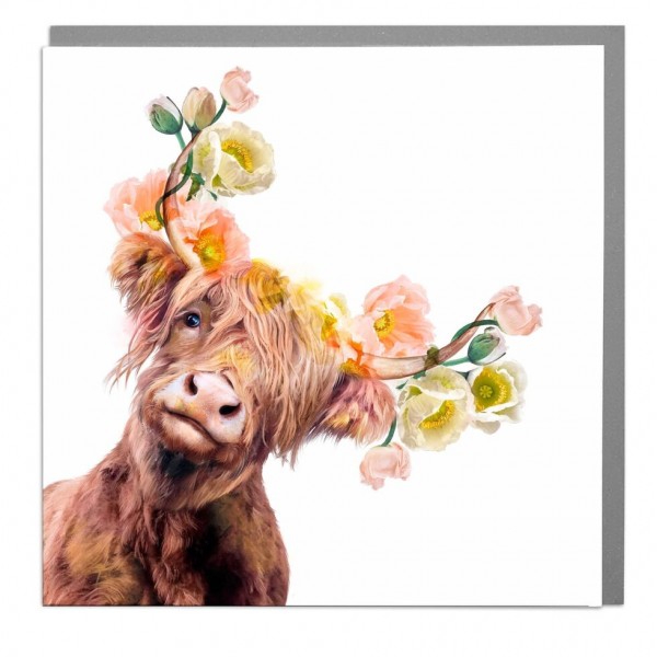 Highland Cow Card - Order from Baytree Florists Elgin